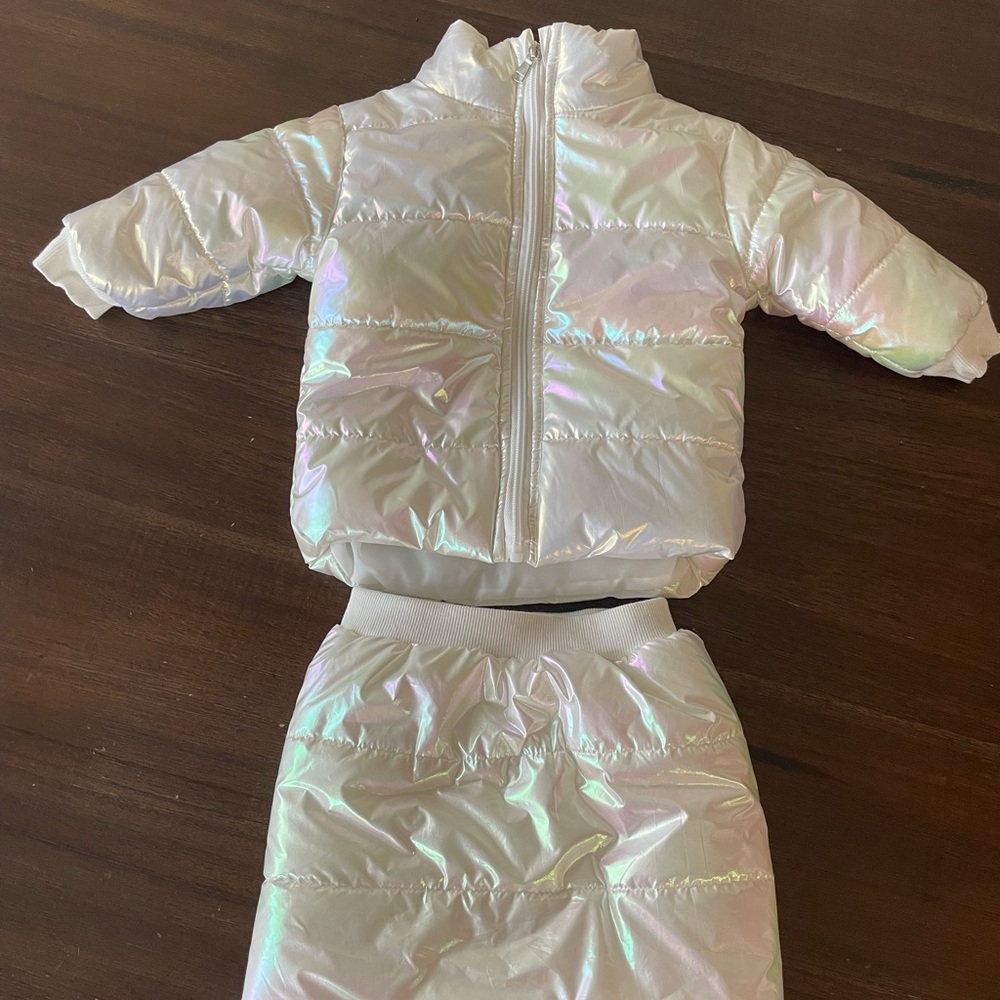 Puff jacket and skirt